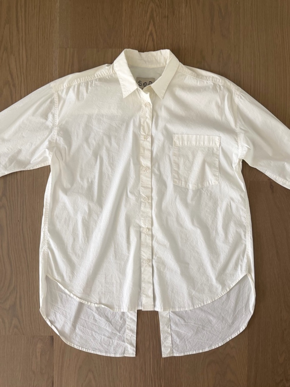 Like new Sea New York White Button-Down Shirt with split open back